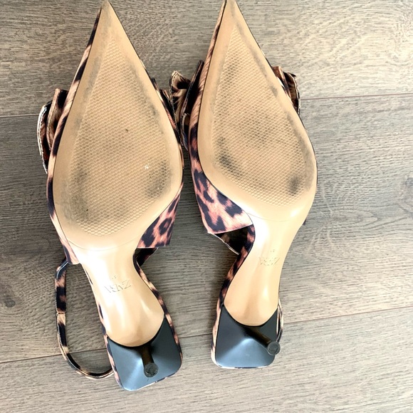 Animal Print Slingback Shoes with Bow - Picture 6 of 6